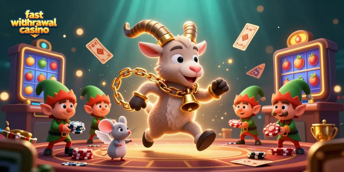 Engage in action at a fast withdrawal casino, where Krampus oversees festive games amidst playful chaos.